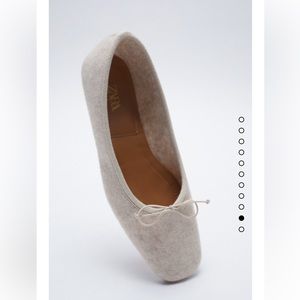 ZARA FELT BALLET FLATS BALLERINAS 🩰 9